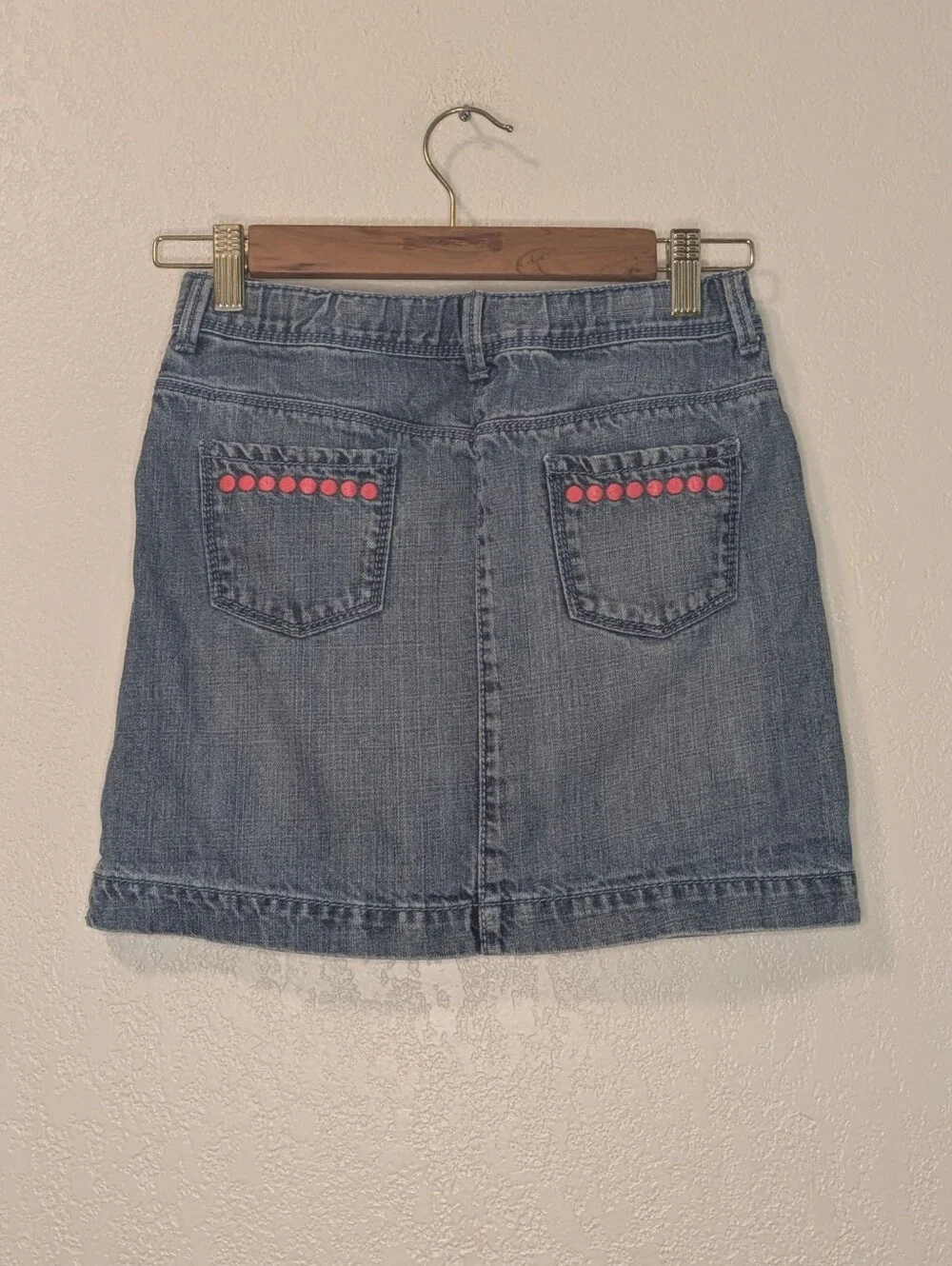 Gymboree Denim Skirt With Fully Adjustable Button Hole Elastic Waist